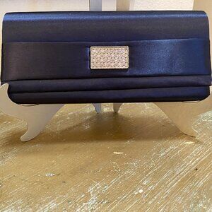Style & Co. Navy Blue Evening Clutch with Diamant Clasp.